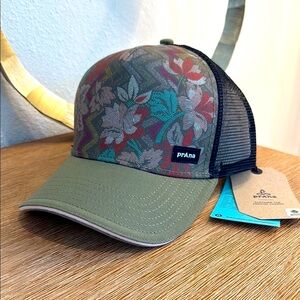 nwt PrAna Lower Pines Floral Mesh Cap